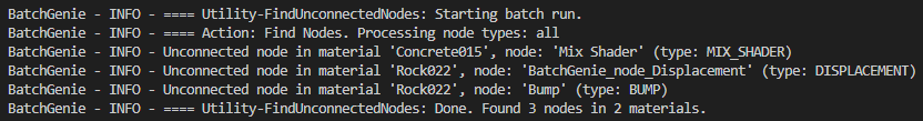 Find Unconnected Nodes Console Example